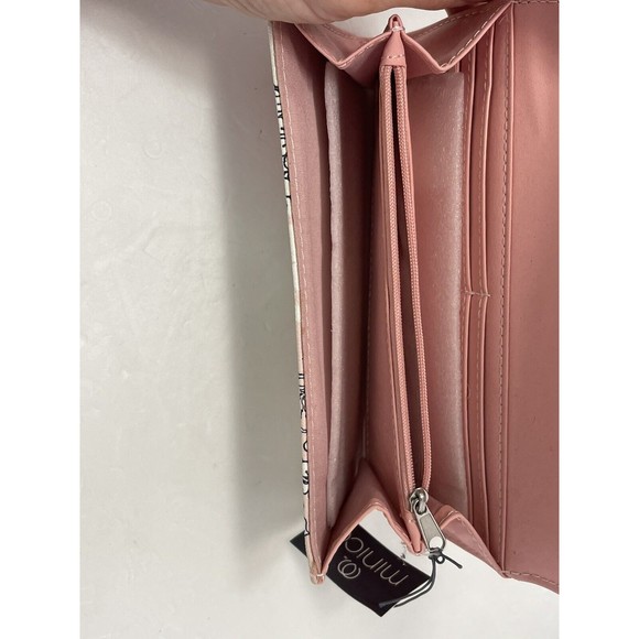 Minicci Spring Floral Flowers Pink Purple White Polyvinyl Wallet - Picture 5 of 6